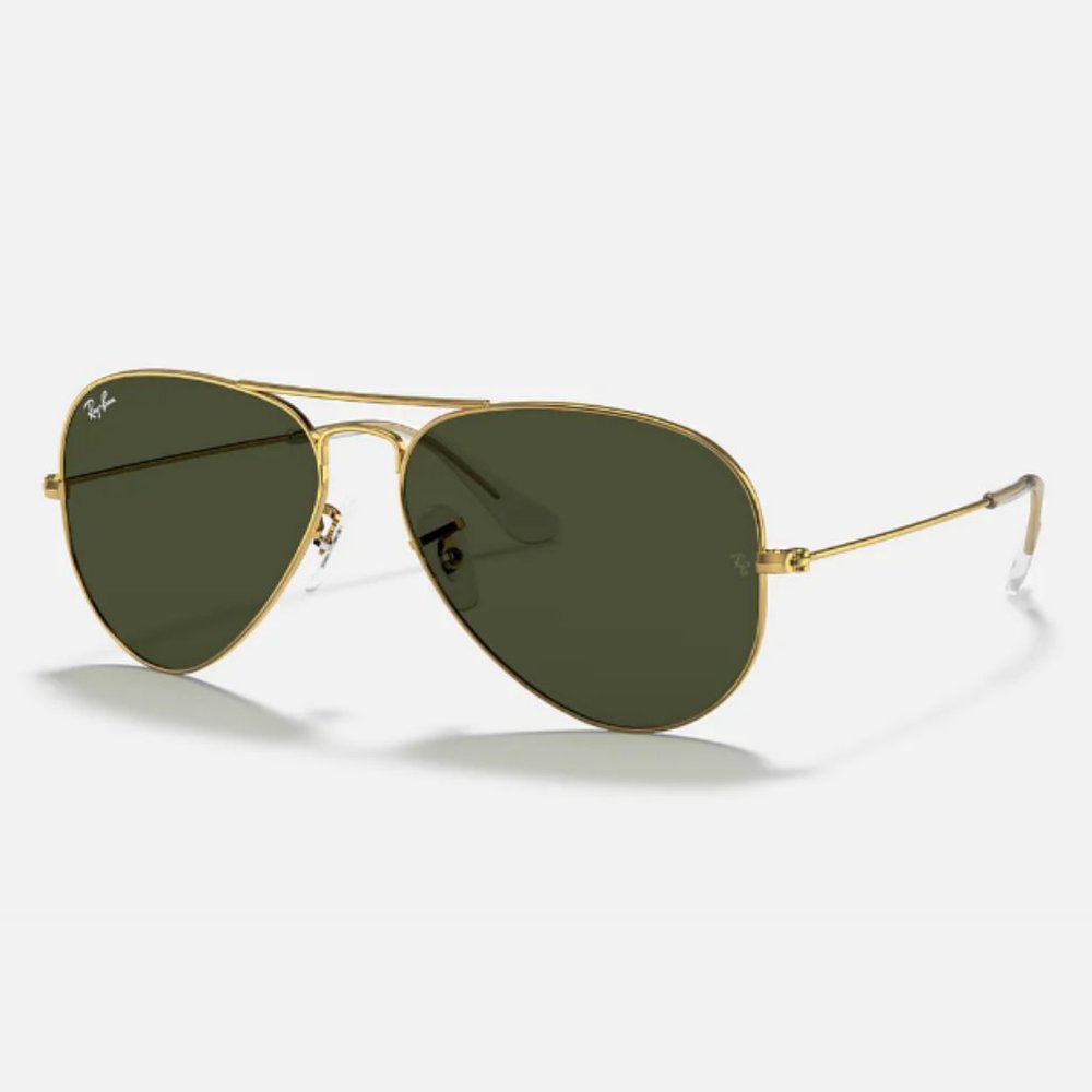 Ray-Ban RB3025 Aviator Arista Green Polarized Sunglasses - Picture 1 of 7